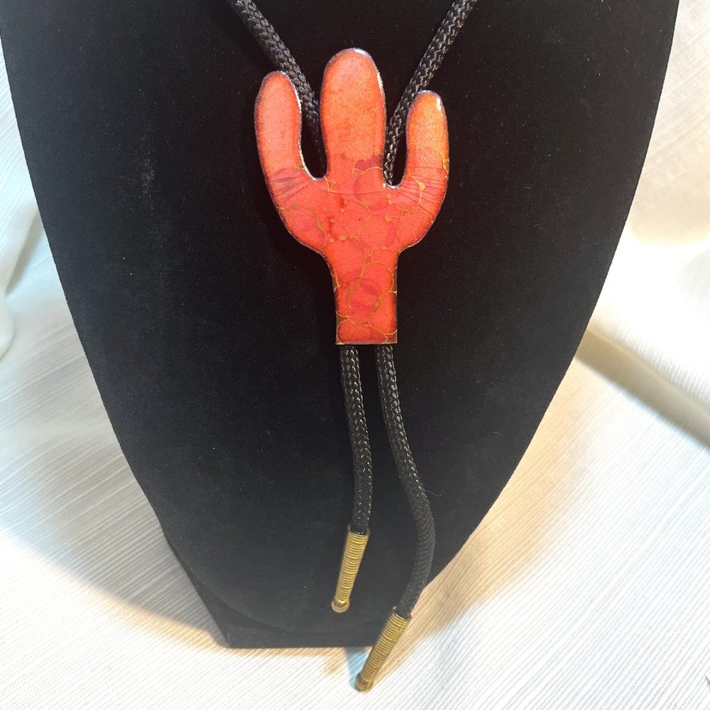 Vintage Cactus Bolo Tie